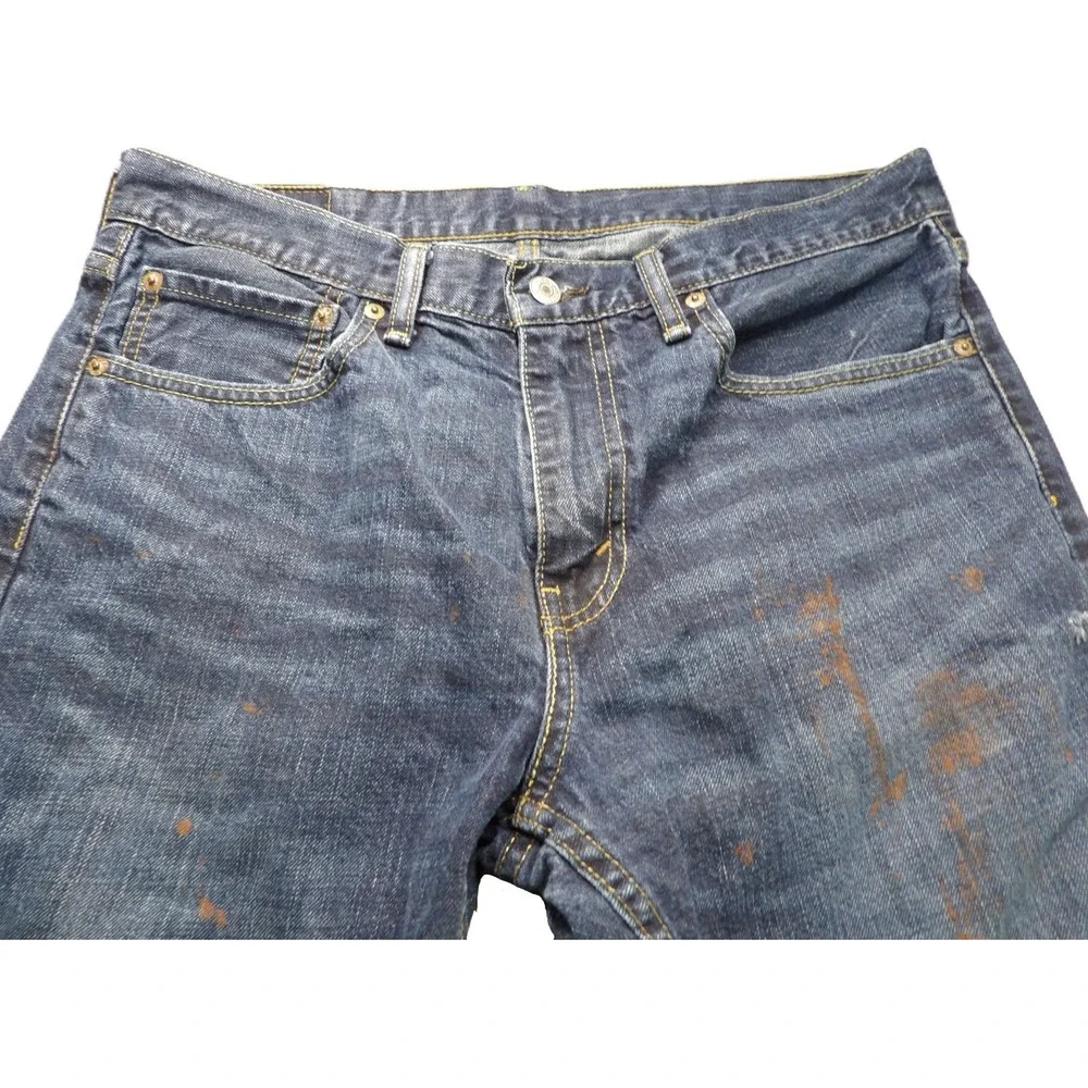 Levi's 527 Slim Boot Cut Jeans Men 34x30 Dark Wash Denim Pants Blue 100% Cotton